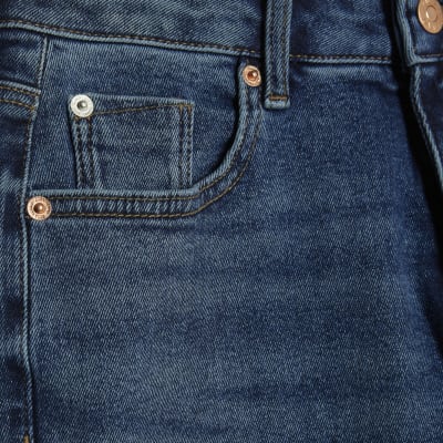 Blue High Rise Flared Jeans