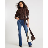 Blue High Rise Flared Jeans