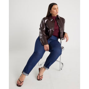 Blue High Rise Mom Jeans