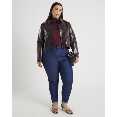 Blue High Rise Mom Jeans