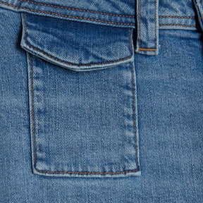 Blue High Rise Relaxed Flare Jeans