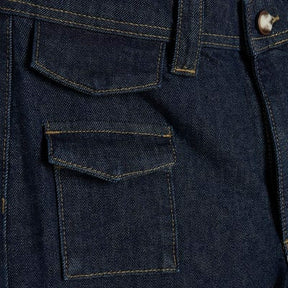 Blue High Rise Relaxed Flared Leg Jeans
