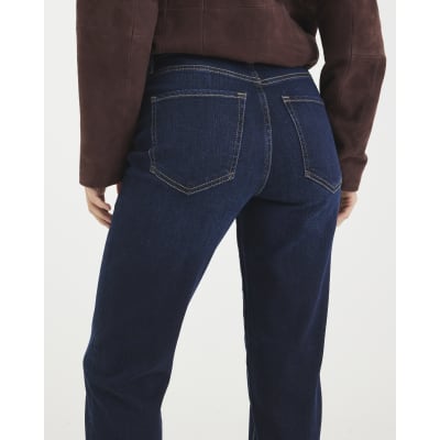 Blue High Rise Slim Fit Jeans