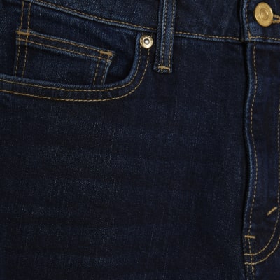Blue High Rise Slim Fit Jeans