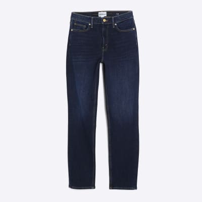 Blue High Rise Slim Fit Jeans