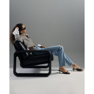 Blue High Rise Slim Fit Jeans