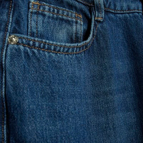 Blue High Rise Soft Wide Leg Jeans