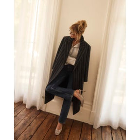 Blue High Rise Stretch Straight Leg Jeans