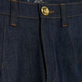 Blue High Rise Tapered Jeans