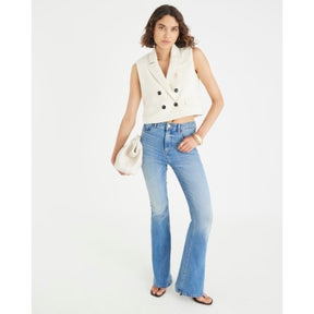 Blue High Rise Tummy Hold Sculpt Flared Jeans