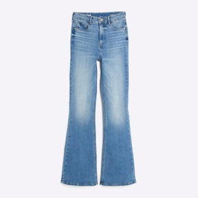 Blue High Rise Tummy Hold Sculpt Flared Jeans