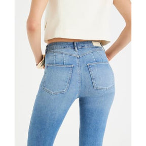 Blue High Rise Tummy Hold Sculpt Flared Jeans
