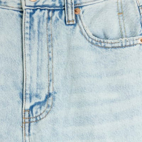 Blue high waisted relaxed straight fit jeans