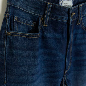 Blue high waisted relaxed straight fit jeans