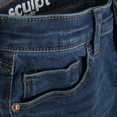 Blue High Waisted Sculpt Flare Jeans