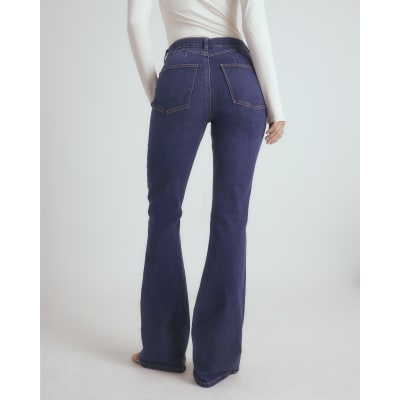 Blue High Waisted Sculpt Flare Jeans
