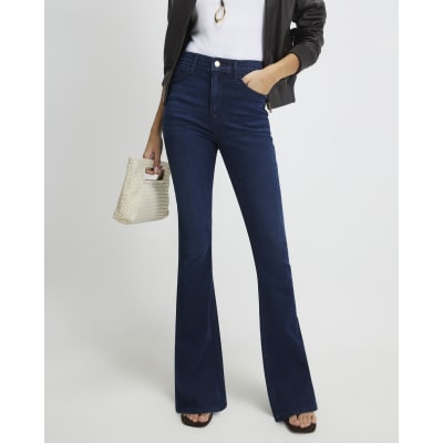 Blue High Waisted Sculpt Flare Jeans