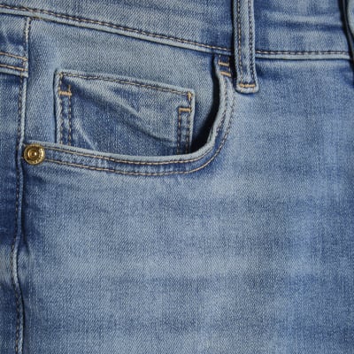 Blue High Waisted Sculpt Flared Jeans