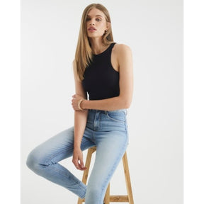 Blue High Waisted Sculpt Skinny Jeans