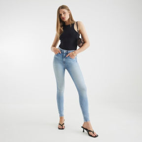 Blue High Waisted Sculpt Skinny Jeans