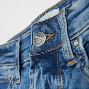 Blue High Waisted Tummy Hold Flared Jeans