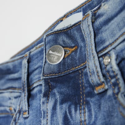 Blue High Waisted Tummy Hold Flared Jeans