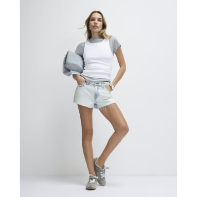 Blue Hotpant Denim Shorts