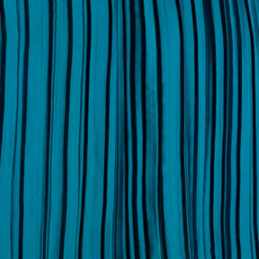 Blue Jersey Back Pleated Long Sleeve Top