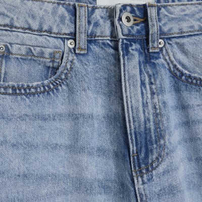 Blue Light Wash Balloon Leg Jeans