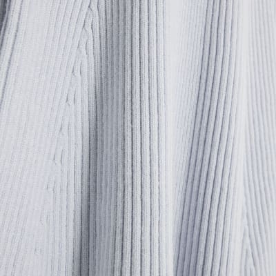 Blue Long Sleeve Knitted Mini Dress