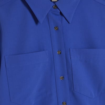 Blue Long Sleeve Tailored Shirt