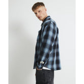 Blue Loose Fit Check Shirt