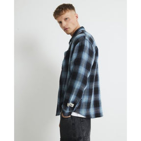 Blue Loose Fit Check Shirt