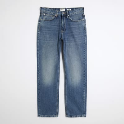 Blue Mid Baggy Fit Jeans
