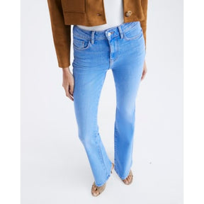 Blue Mid Rise Bootcut Jeans