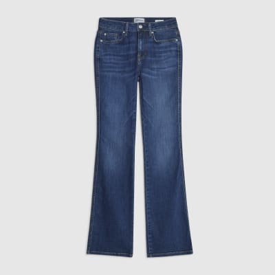 Blue Mid Rise Bootcut Jeans