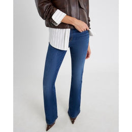 Blue Mid Rise Bootcut Jeans