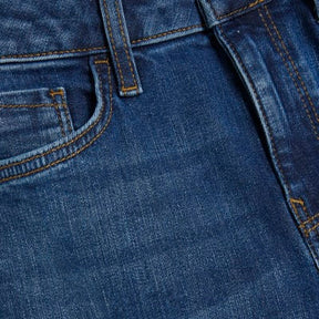 Blue Mid Rise Flared Jeans