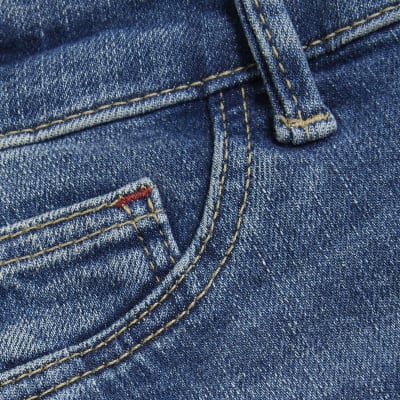 Blue Mid Rise Molly Bum Sculpt Skinny Jeans