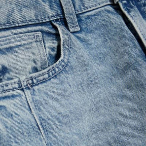 Blue Mid Rise Sculpt Mom Jeans
