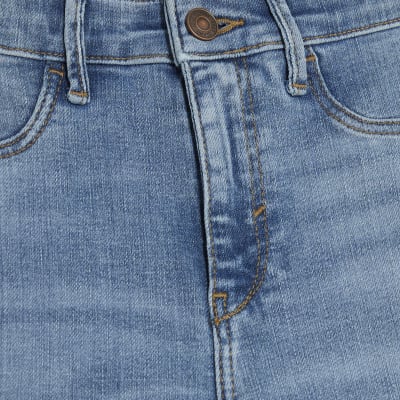Blue Mid Rise Sculpt Skinny Jeans