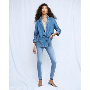 Blue Mid Rise Sculpt Skinny Jeans