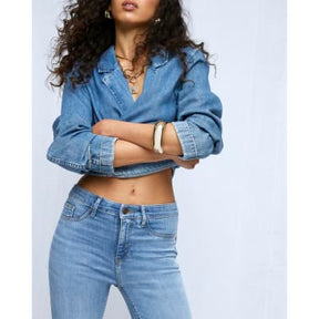 Blue Mid Rise Sculpt Skinny Jeans