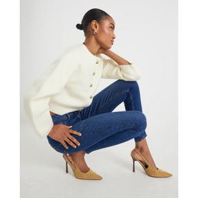 Blue Mid Rise Sculpt Skinny Jeans