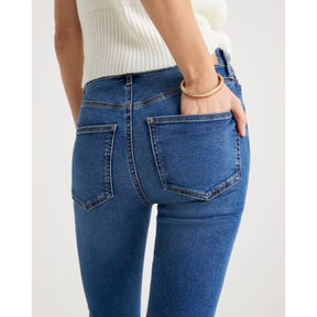Blue Mid Rise Skinny Jeans