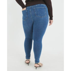 Blue Mid Rise Skinny Jeans