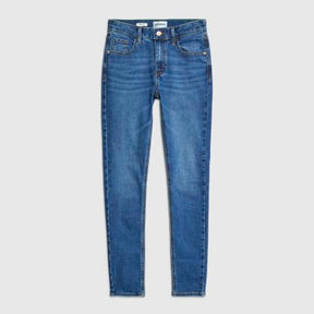 Blue Mid Rise Skinny Jeans
