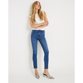 Blue Mid Rise Skinny Jeans