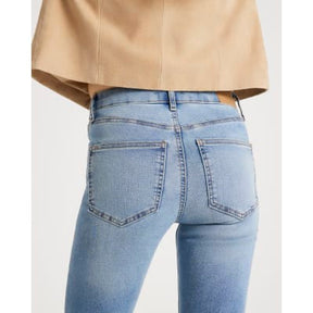 Blue Mid Rise Skinny Jeans