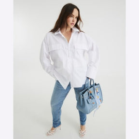 Blue Mid Rise Skinny Jeans